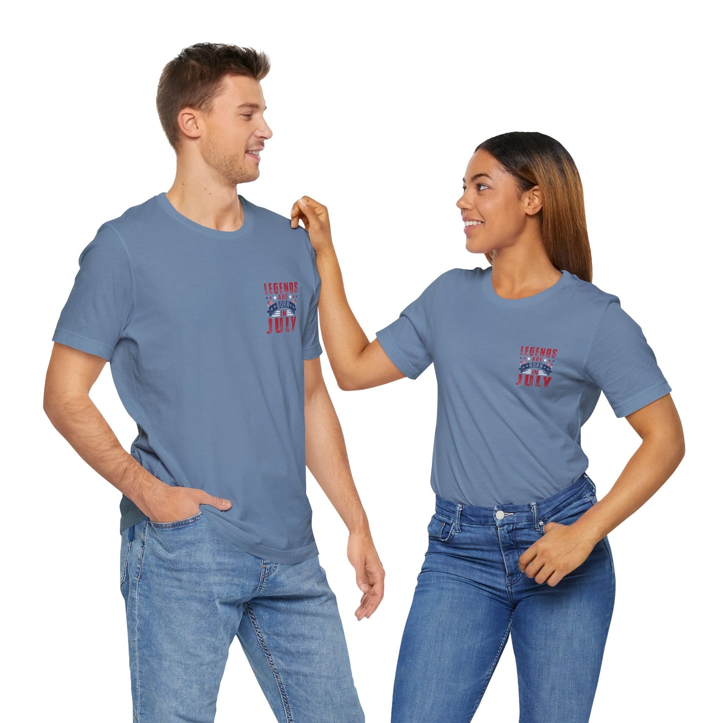 Legends Are Born in July Unisex Jersey Short Sleeve Tee Printify
