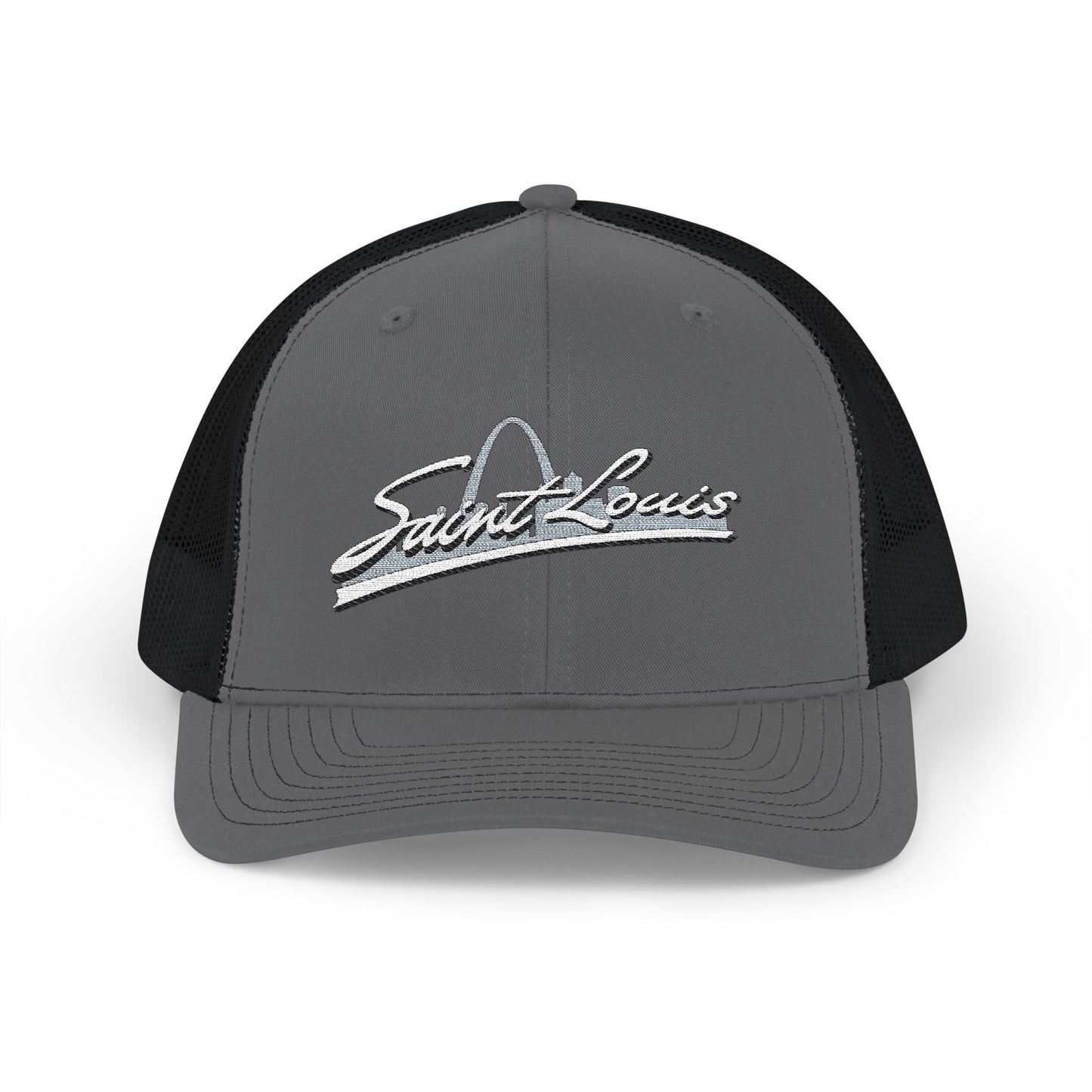 Embroidered Snapback Trucker Cap - Saint Louis Logo Printify