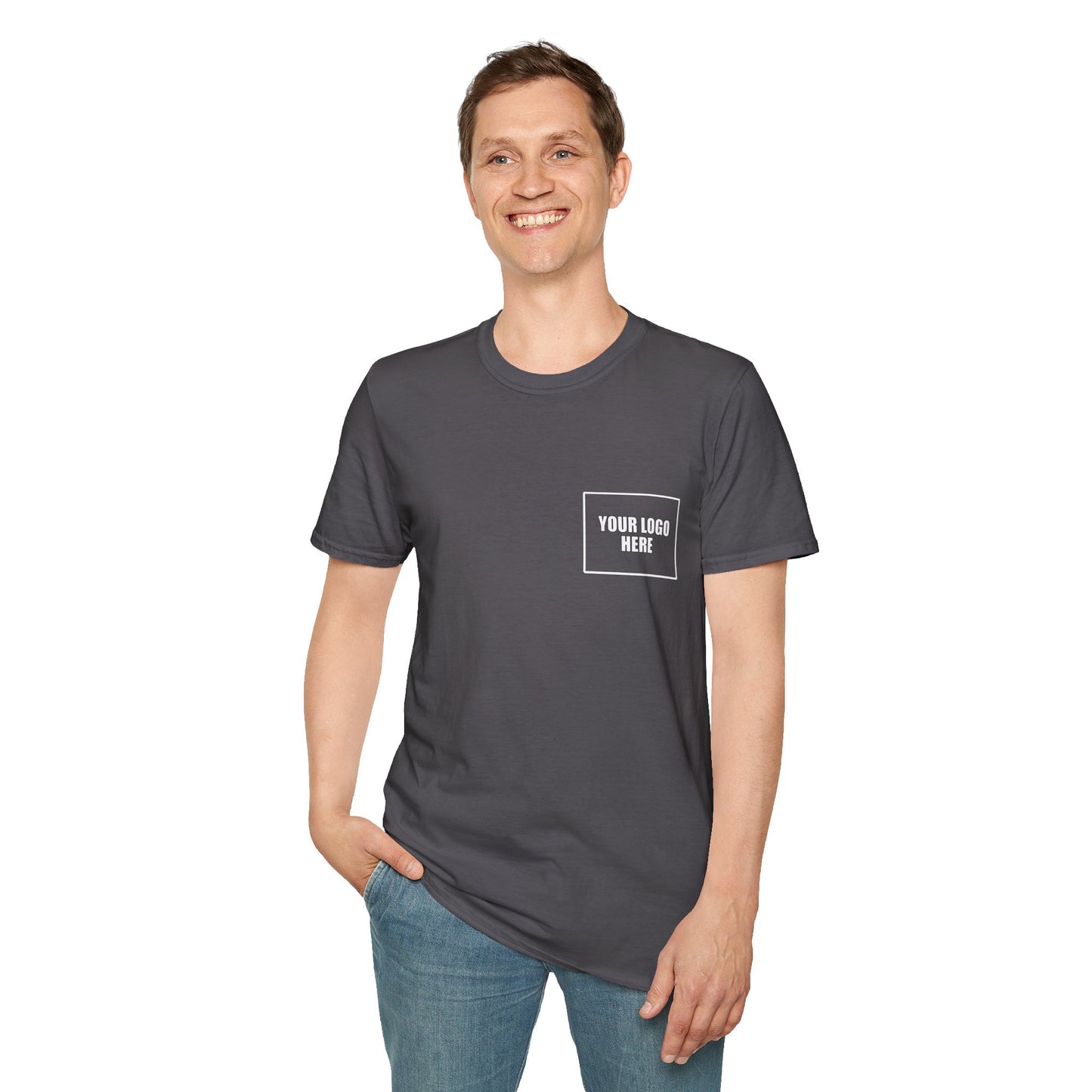 Custom Front Pocket Logo Work T-Shirt