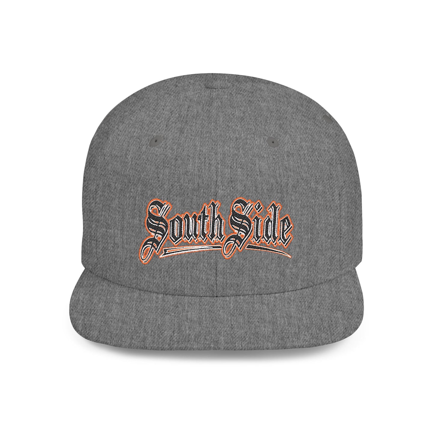 South Side Flat Bill Snapback Dark orange Printify