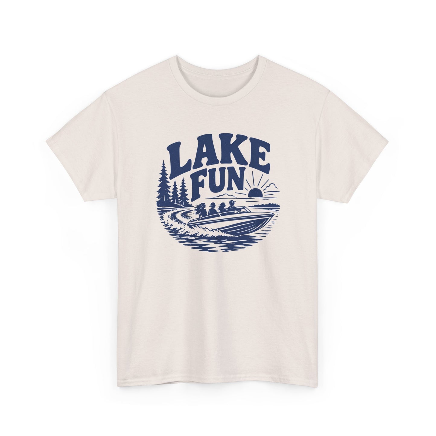 Lake Fun Boat T-Shirt — Vintage Lakeside Summer Tee