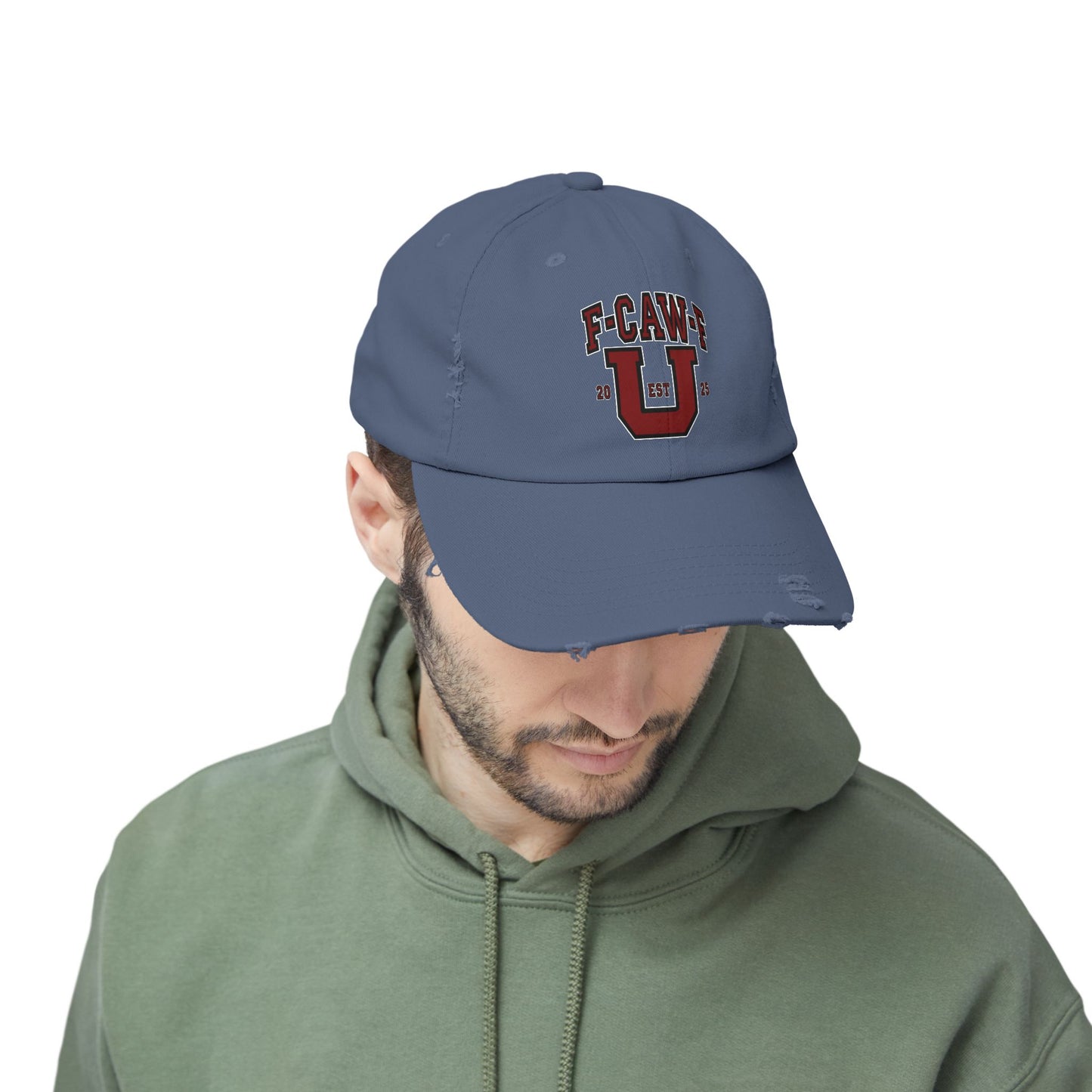 F-CAW-F U Distressed Cap