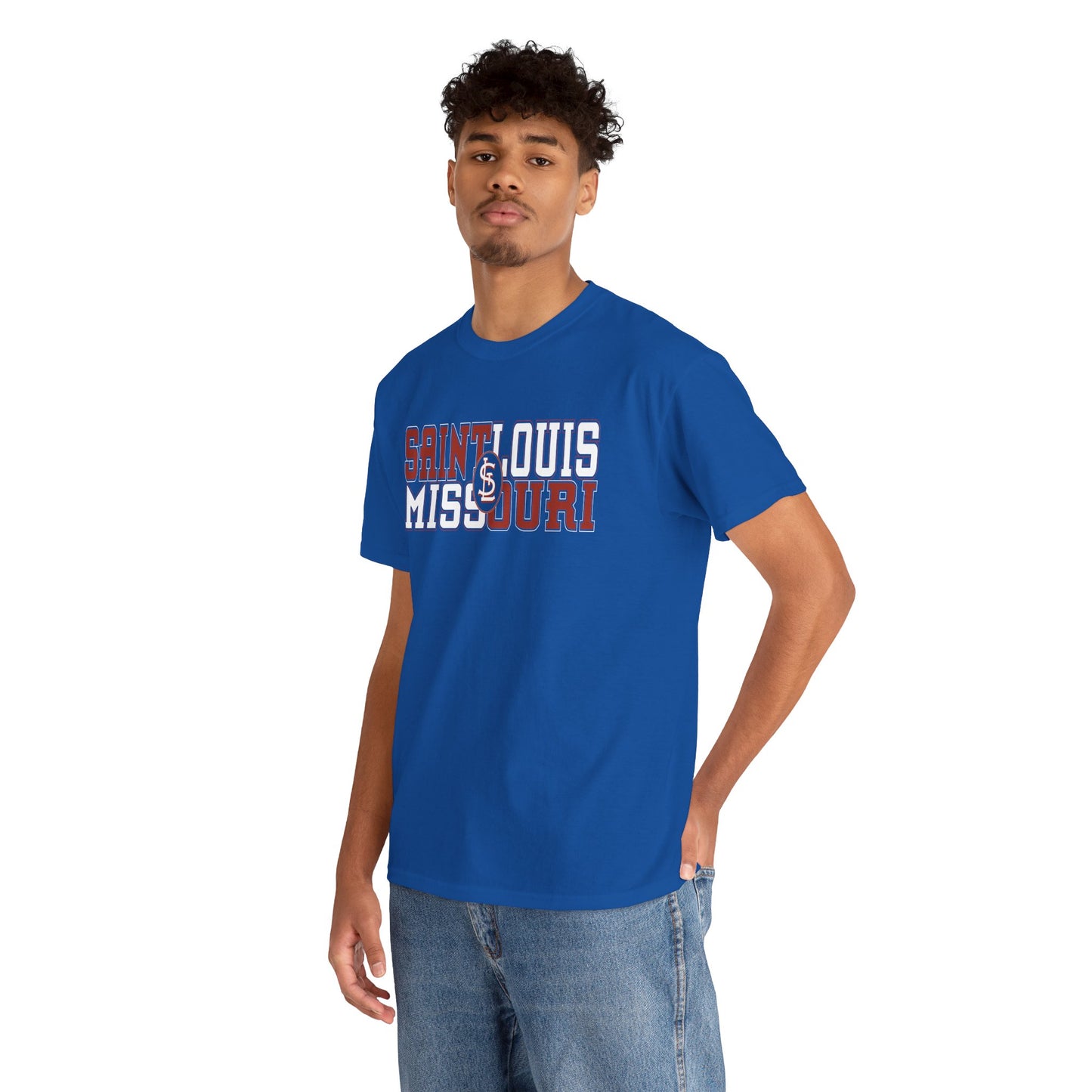 St Louis Missouri Unisex Tee in Red & White