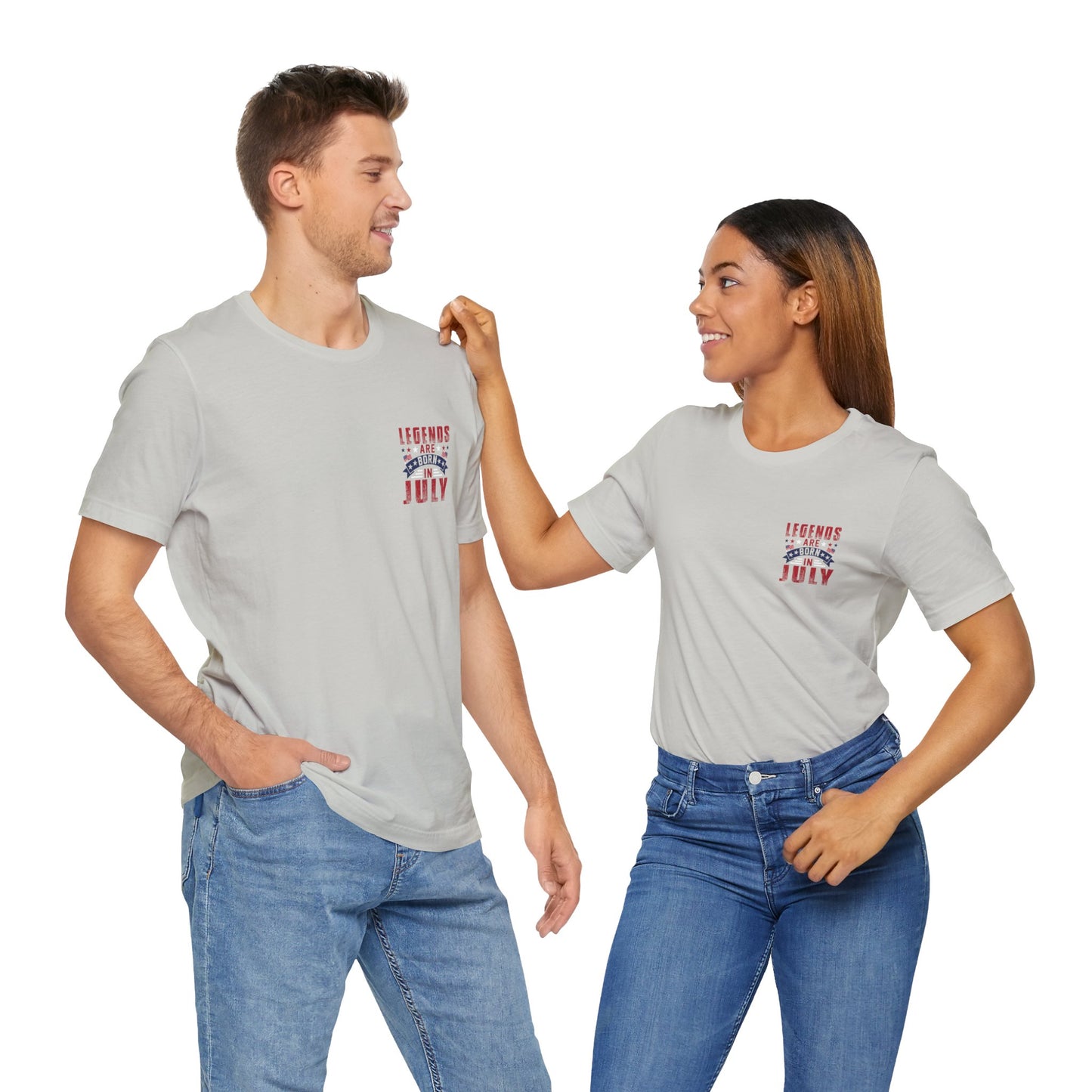 Legends Are Born in July Unisex Jersey Short Sleeve Tee Printify