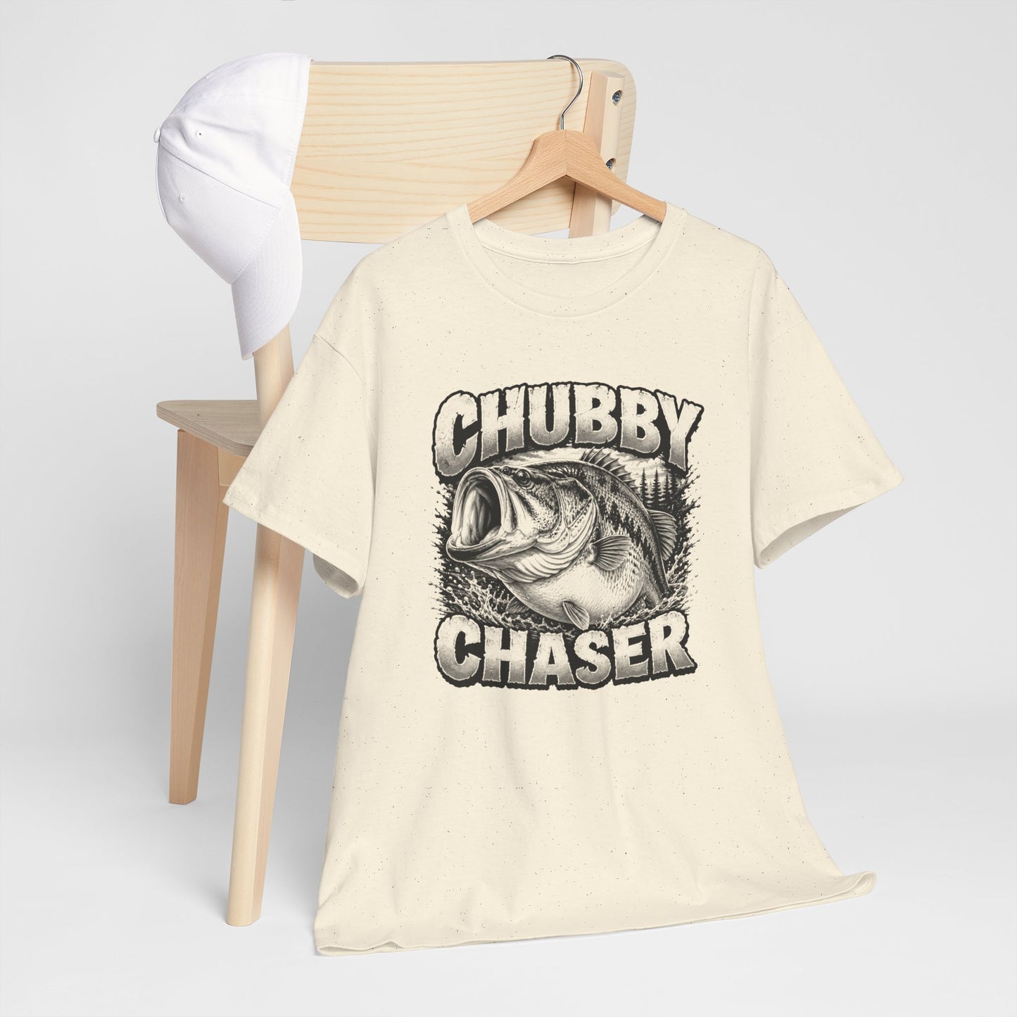 Fishing T-Shirt — "Chubby Chaser" Bass Graphic Tee