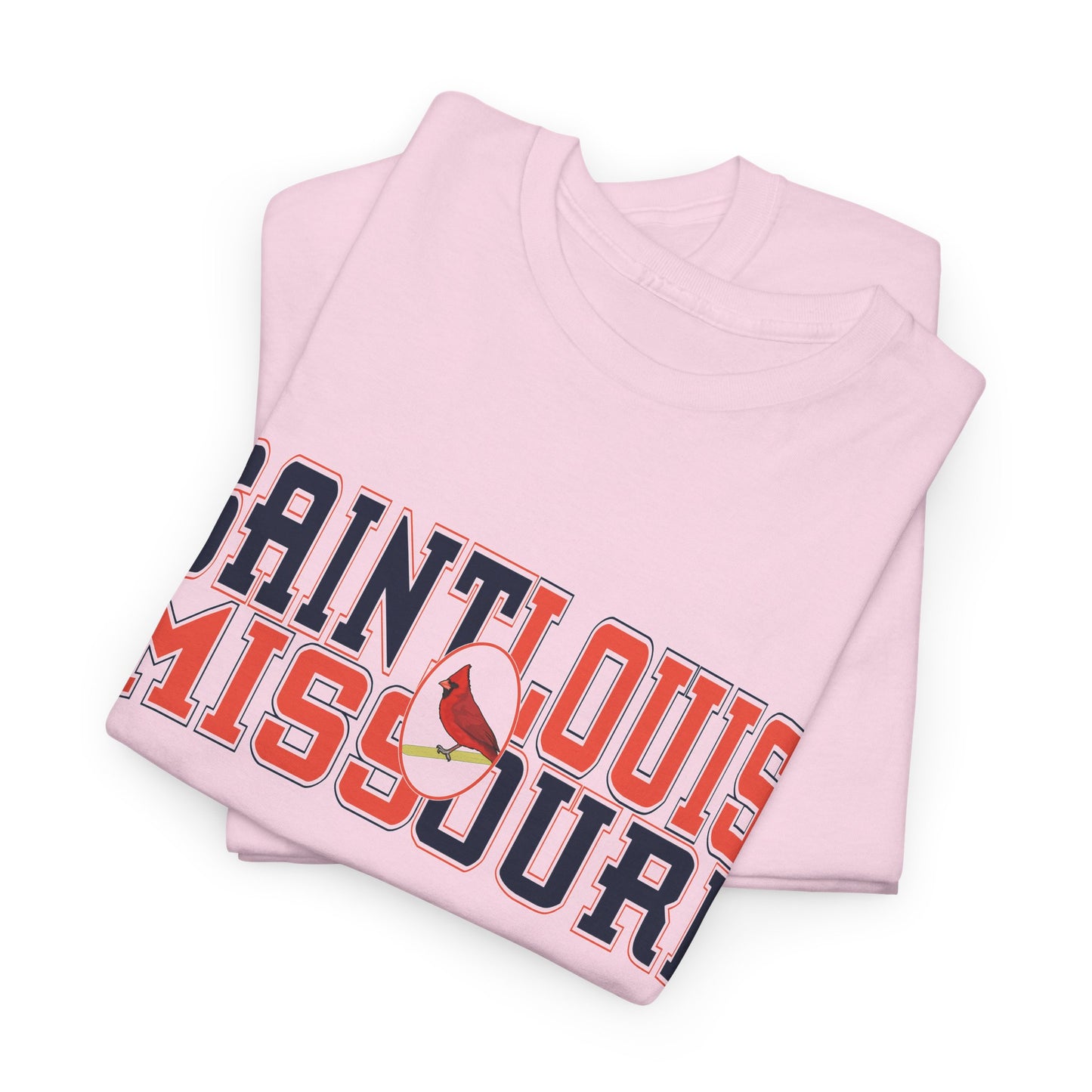 Saint Louis Tee in Red and Blue Lettering