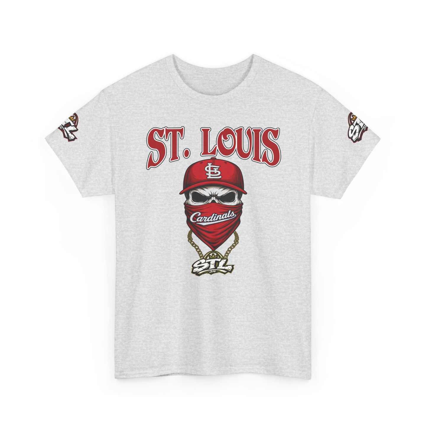 St. Louis Cardinals Masked Fan T-Shirt — STL Baseball Tee ⚠️ Contains AI-generated models