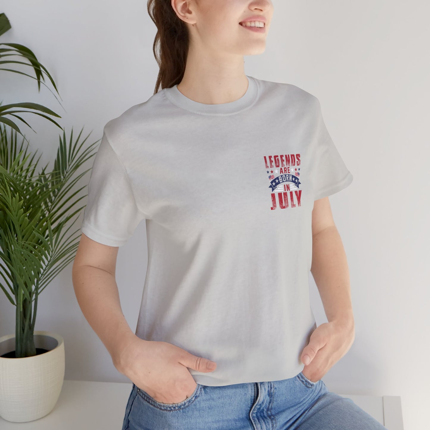 Legends Are Born in July Unisex Jersey Short Sleeve Tee Printify