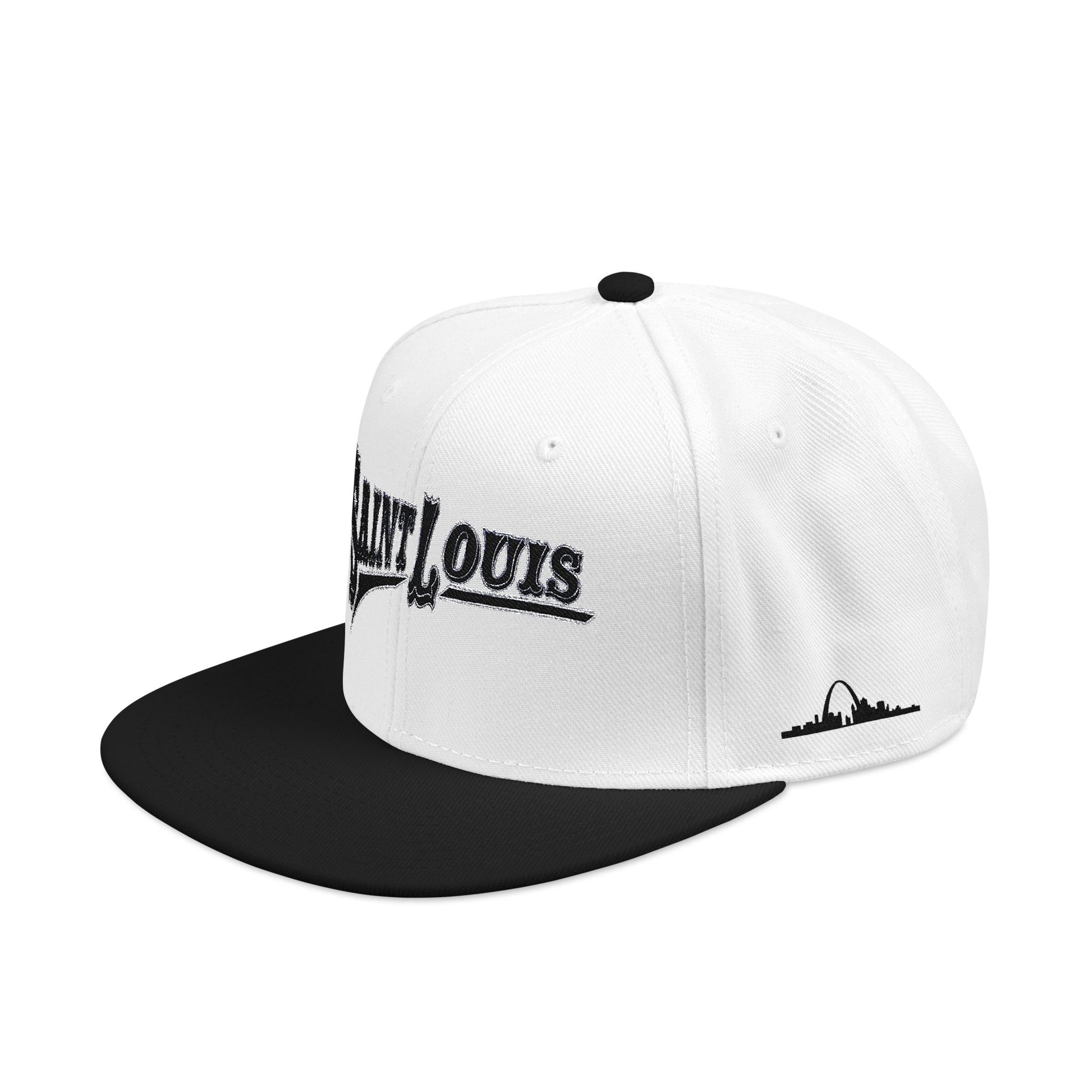 Saint Louis Flat Bill Snapback Cap with Skyline sides Printify