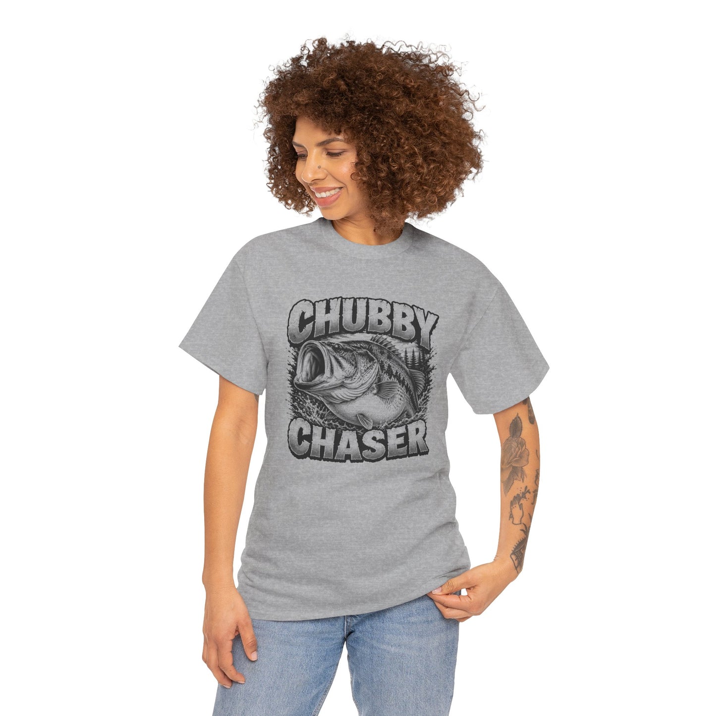 Fishing T-Shirt — "Chubby Chaser" Bass Graphic Tee