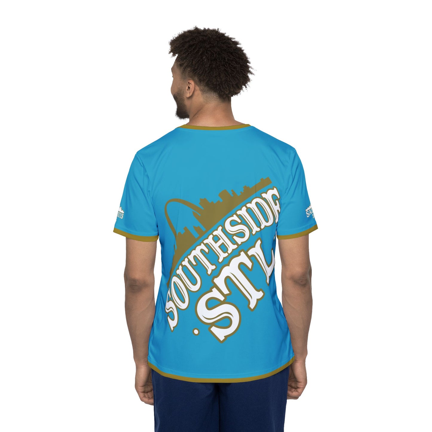 Southside STL All Over Print Sport Jersey (Turquoise)– Gold Skyline Edition