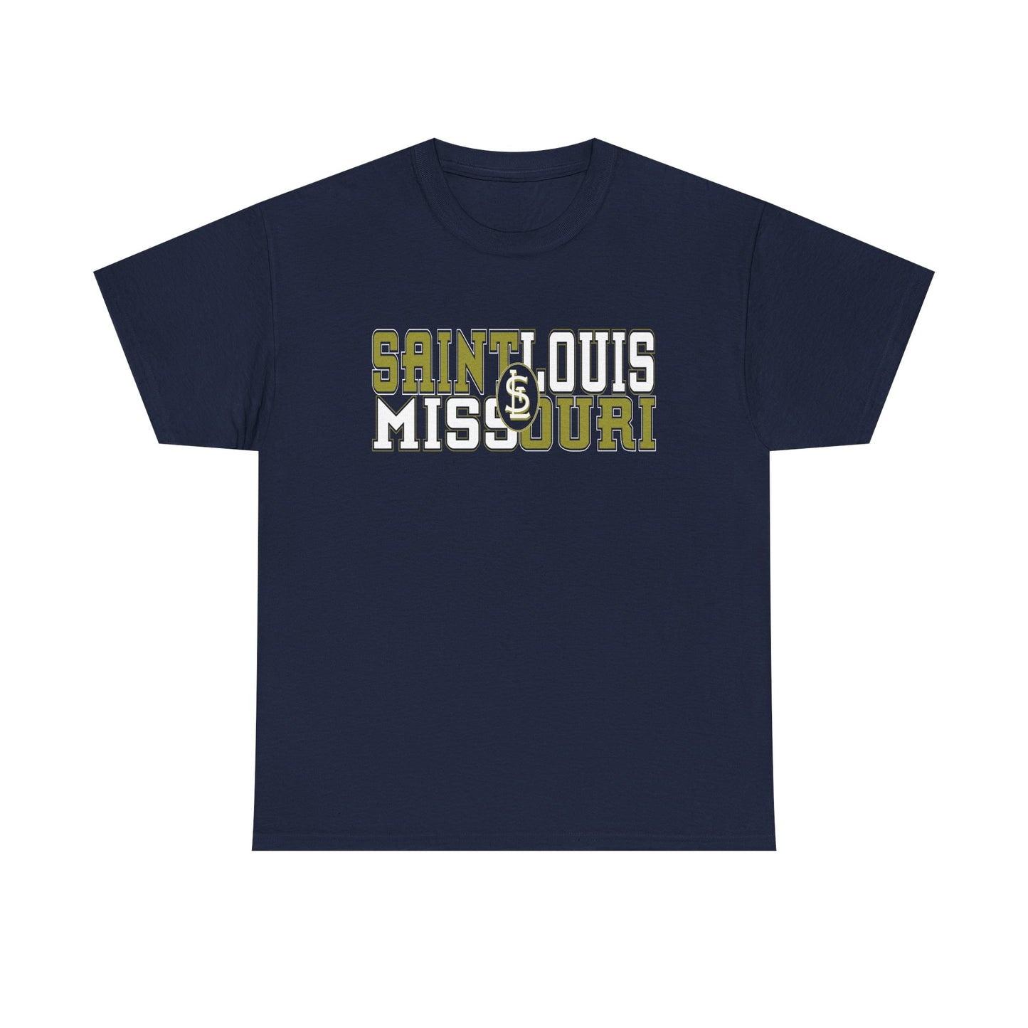 St Louis Missouri Gold & White Unisex Tee