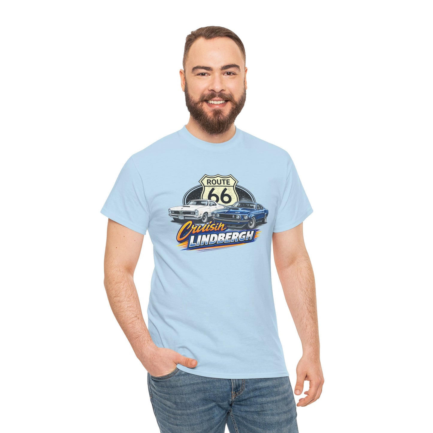 Route 66 Cruiser Tee — Classic Car "Cruising Lindbergh" T-Shirt