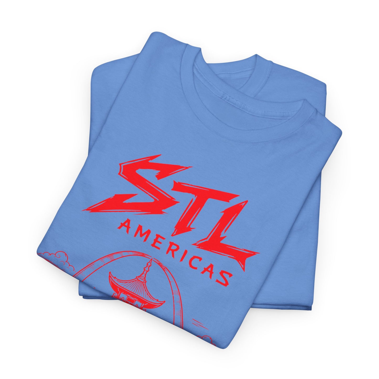 STL Americas Chinese Food T-Shirt — Retro Pagoda Graphic Tee