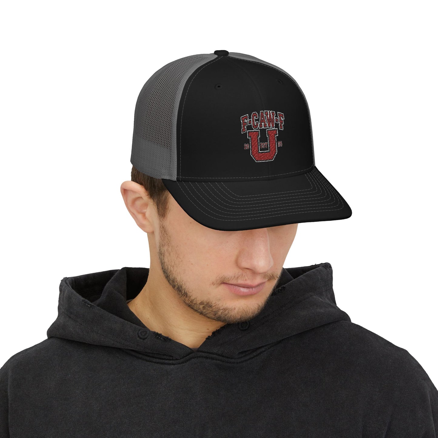 F-CAW-F U Snapback Trucker Cap (Embroidery) Printify