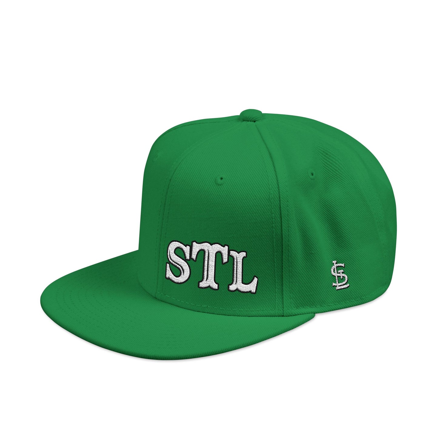STL Embroidered Snapback Hat-White Lettering Printify