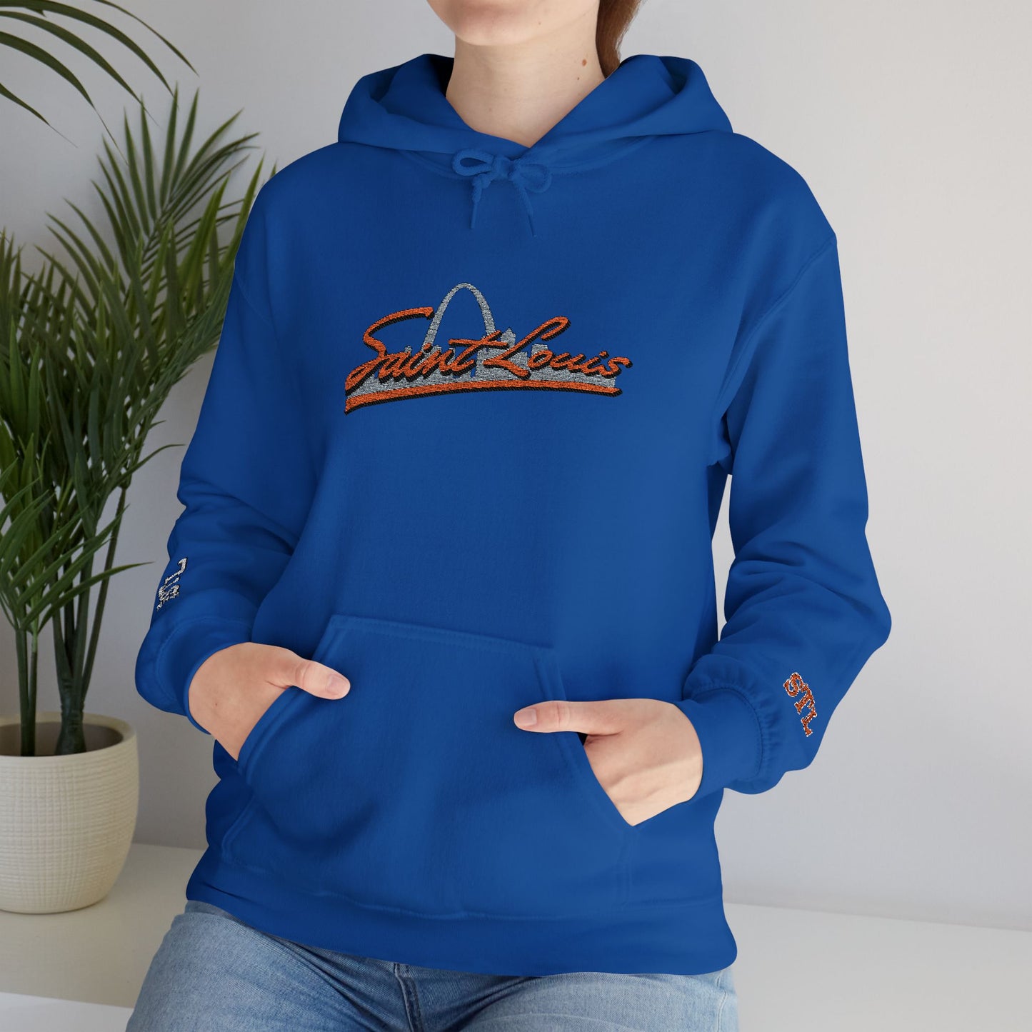 Saint Louis Embroidered Hoodie — Classic City Logo Sweatshirt