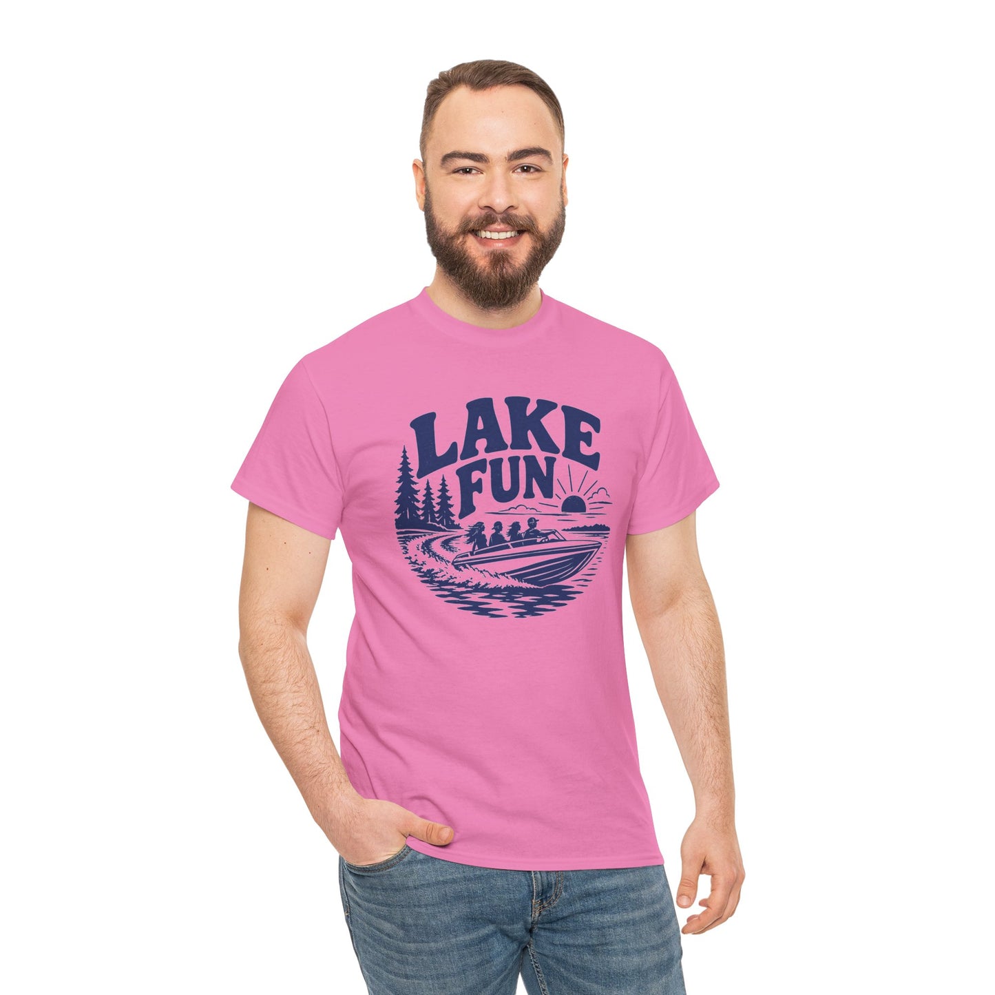 Lake Fun Boat T-Shirt — Vintage Lakeside Summer Tee