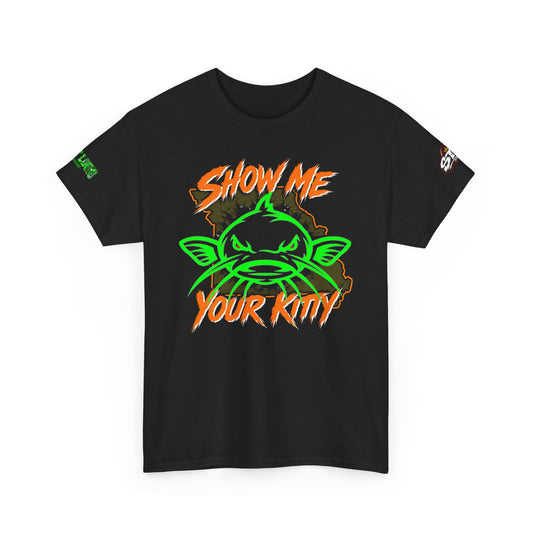 Show Me Your Kitty Graphic Tee — Neon Catfish Illustration Shirt⚠️ Contains AI-generated models