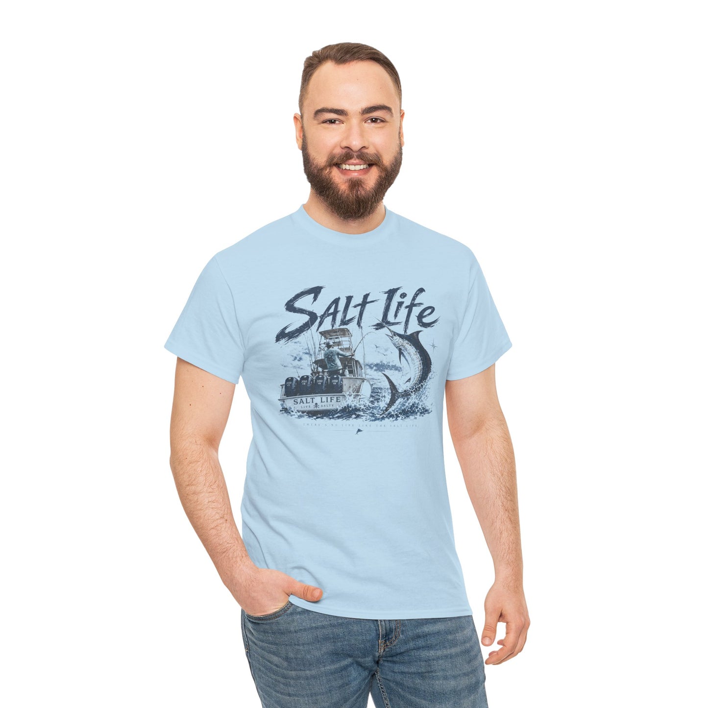 Salt Life Fishing Boat Graphic Tee – Coastal Ocean Lover T‑Shirt