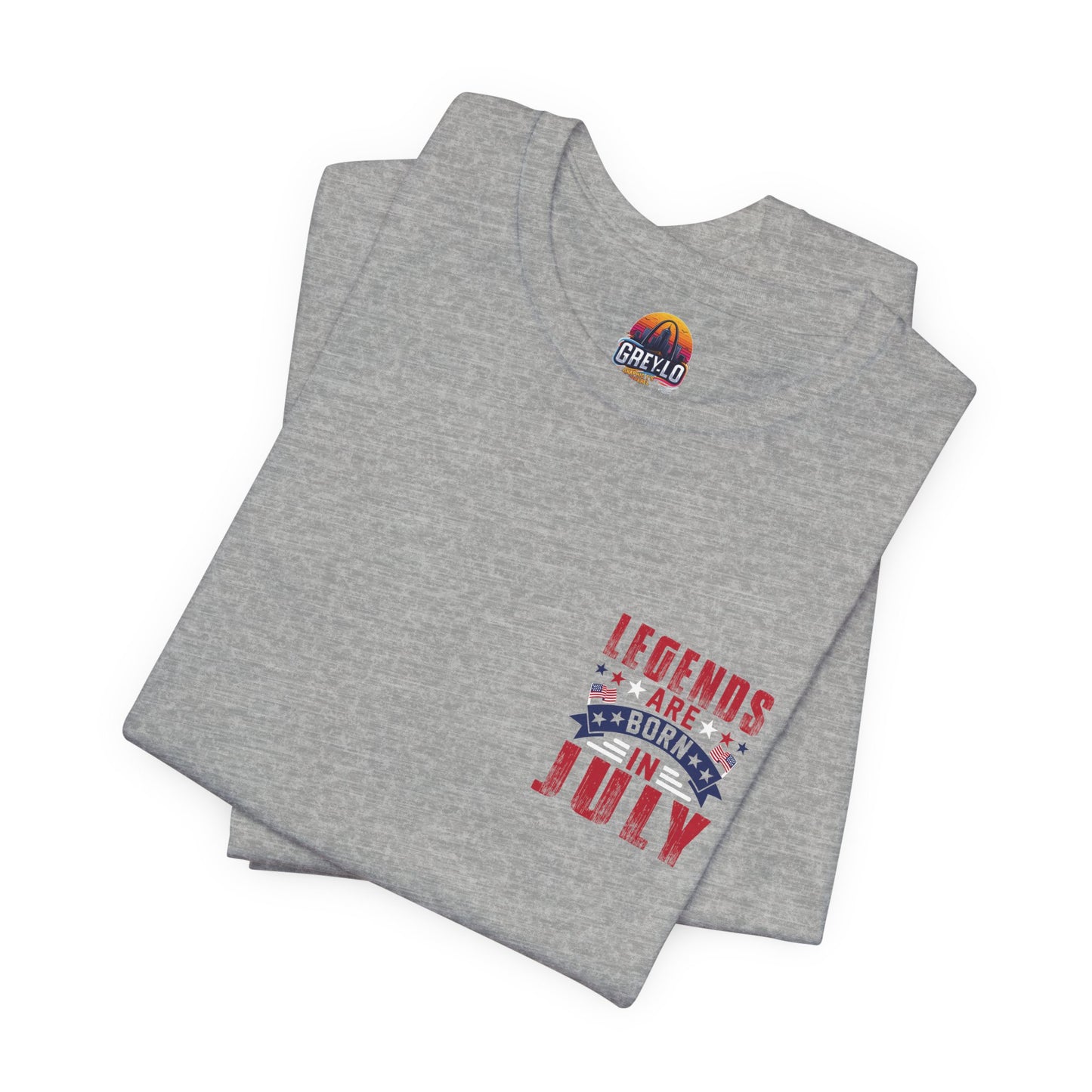 Legends Are Born in July Unisex Jersey Short Sleeve Tee Printify