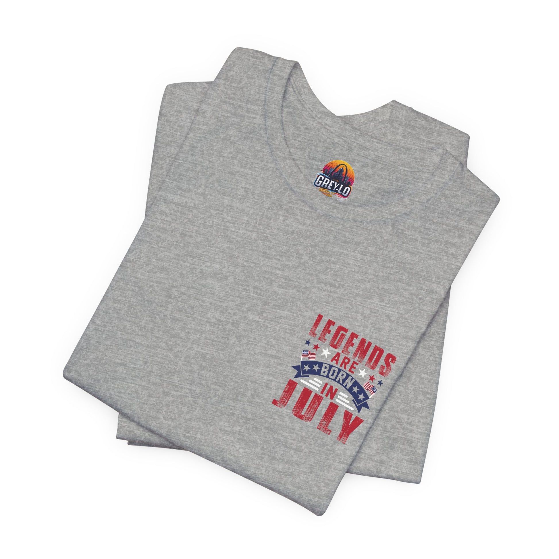 Legends Are Born in July Unisex Jersey Short Sleeve Tee Printify