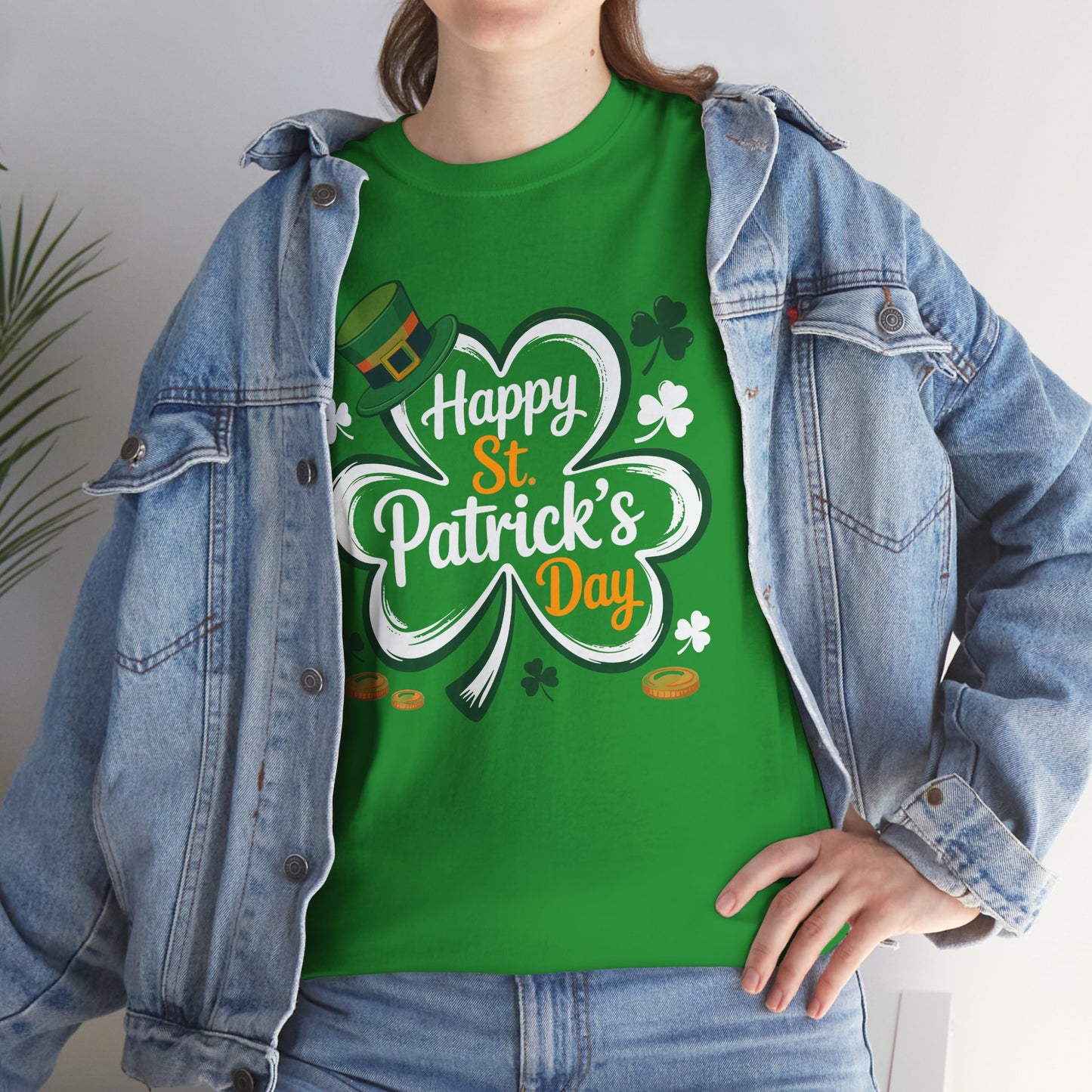 St. Patrick's Day Shamrock Tee — "Happy St. Patrick's Day" Graphic