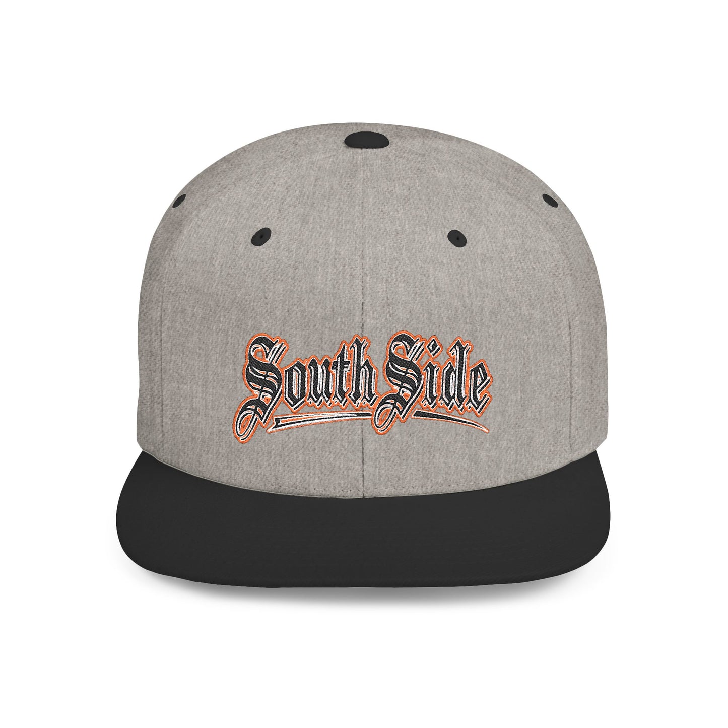 South Side Flat Bill Snapback Dark orange Printify