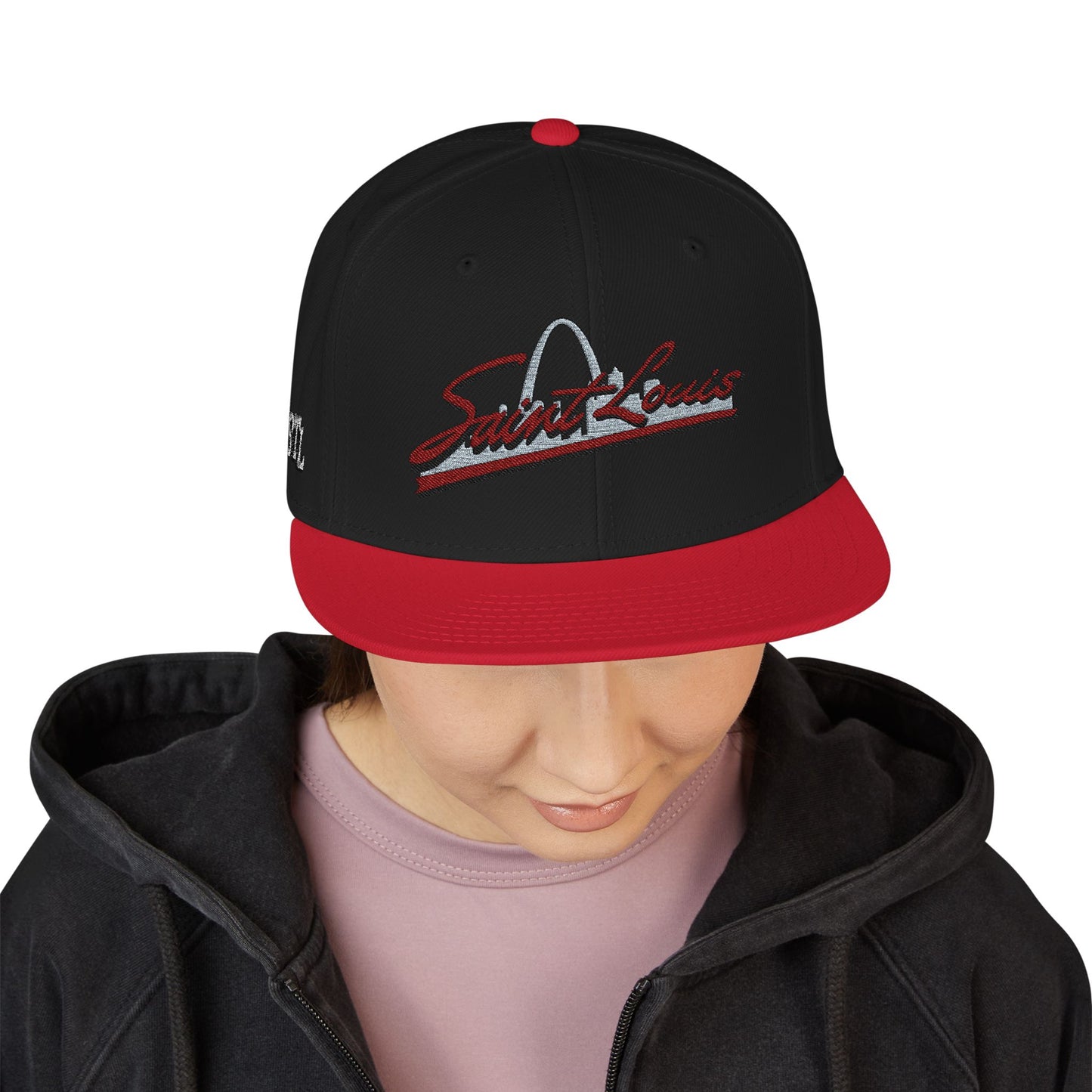 Embroidered Snapback-Full Front Saint Louis Logo Printify