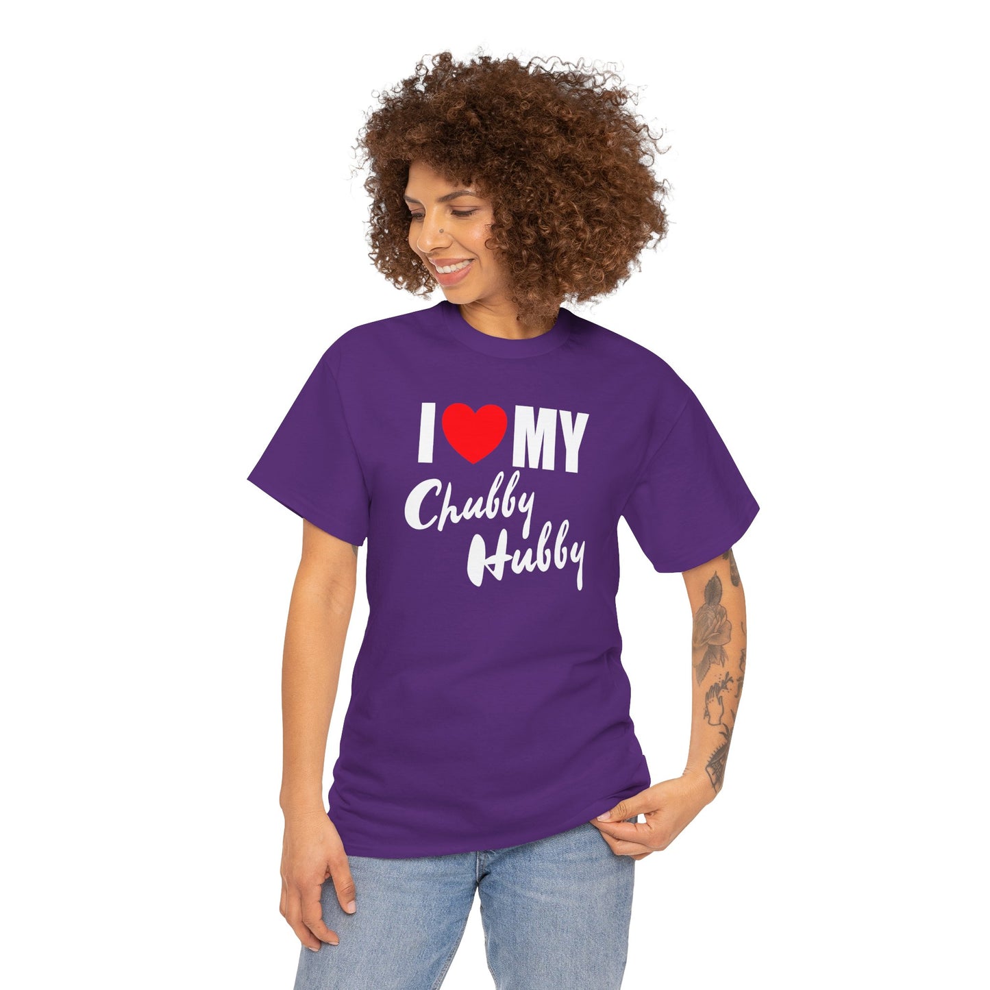 I Love My Chubby Hubby T-Shirt — Cute Couples Valentine Tee