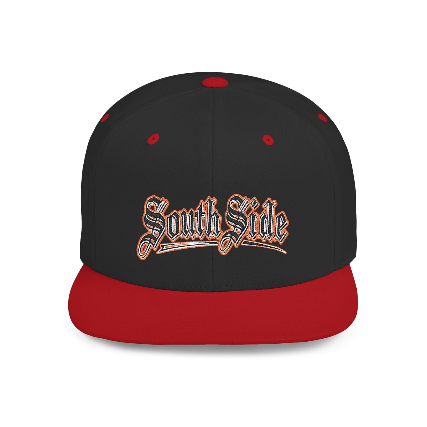 South Side Flat Bill Snapback Dark orange Printify