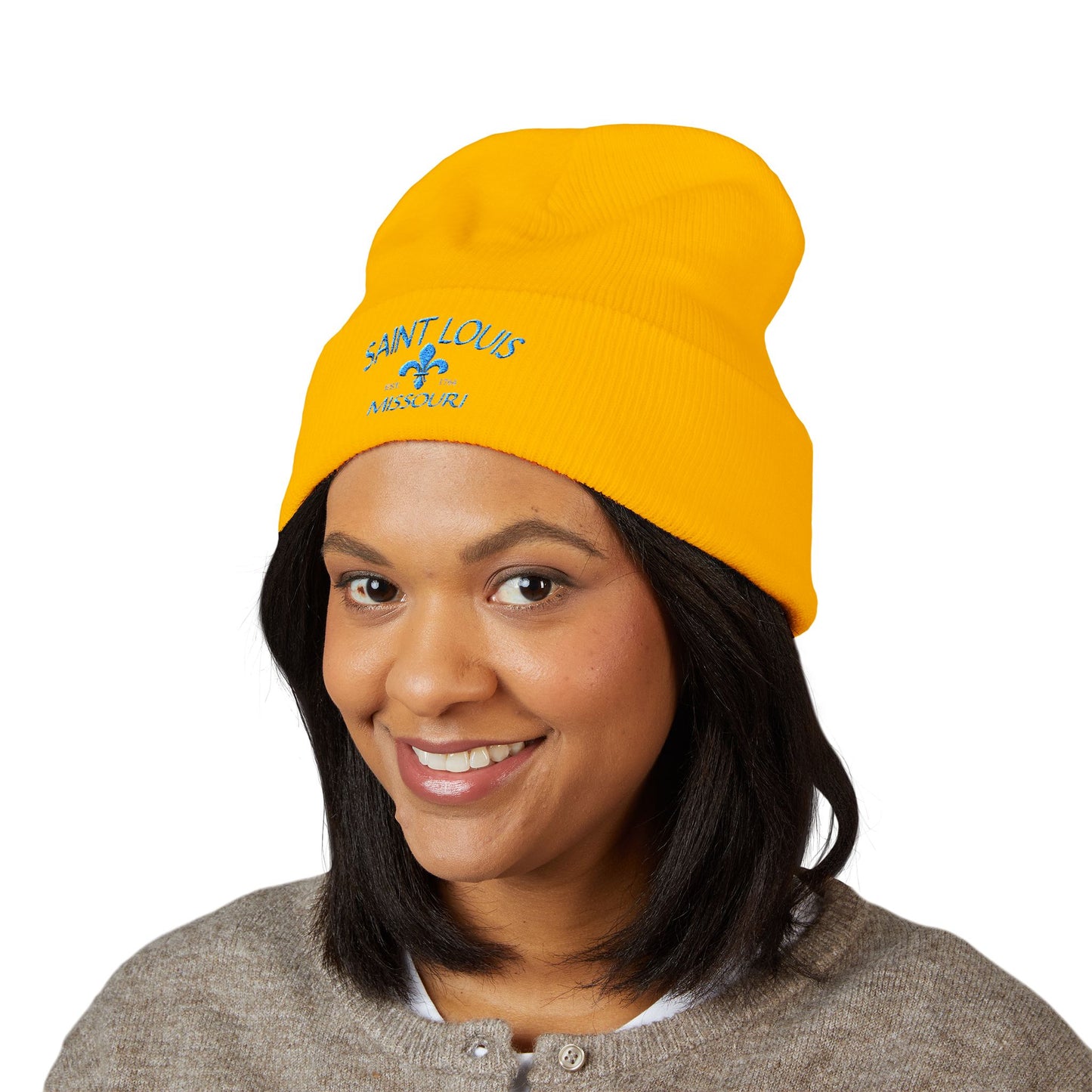 Saint Louis Embroidered Cuffed Beanie