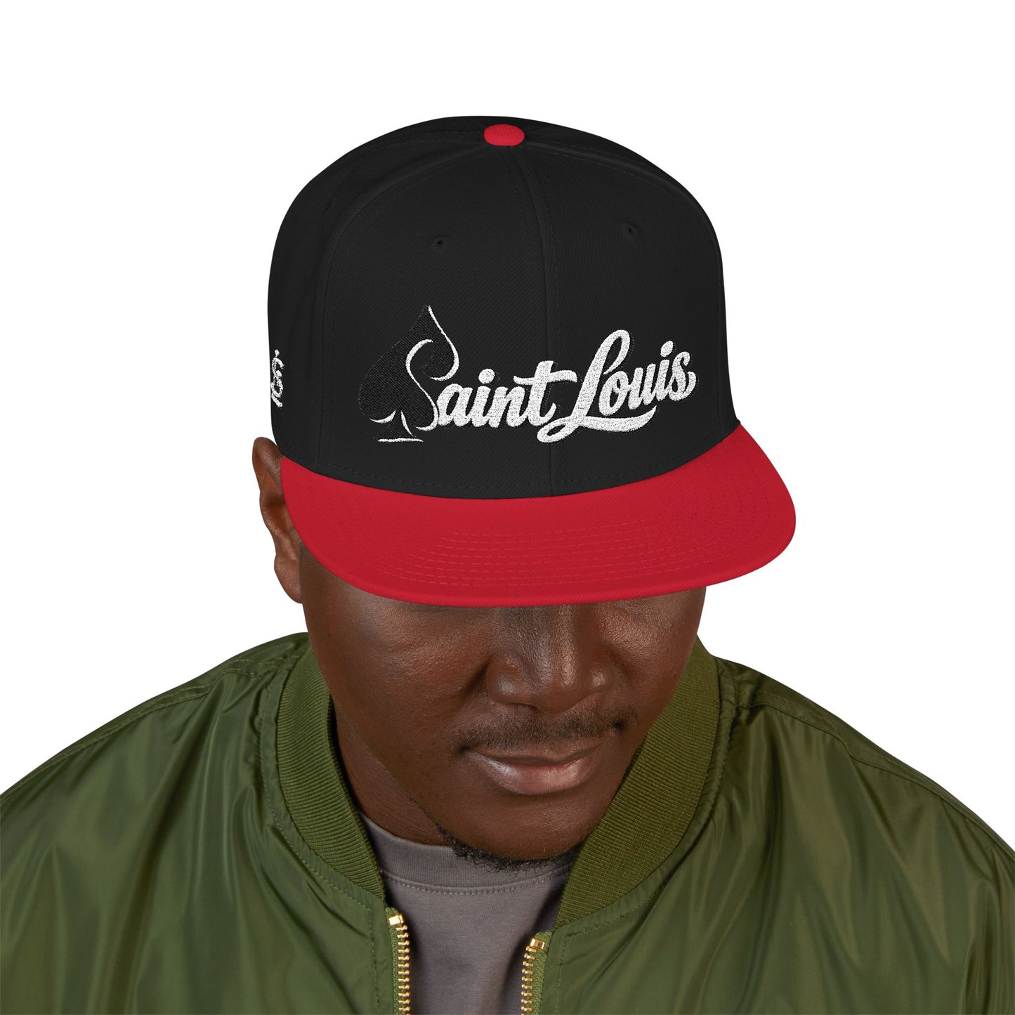 Embroidered 'Saint Louis' Snapback Hat