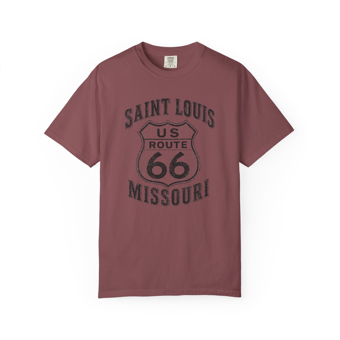Route 66 Saint Louis Missouri T-Shirt — Vintage Road Trip Tee⚠️ Contains AI-generated models