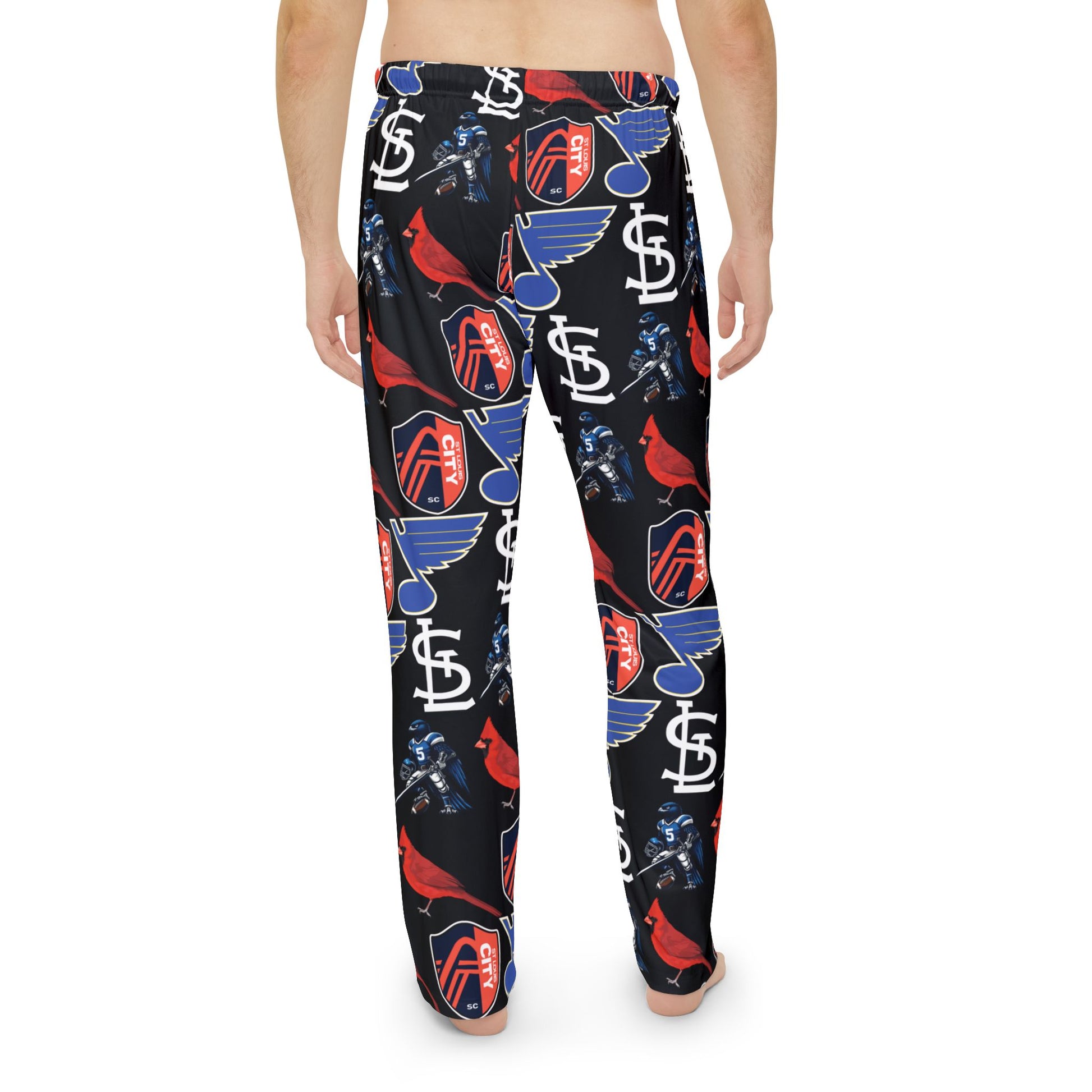 Pajama Pants - St Louis Sports Design in Black Printify