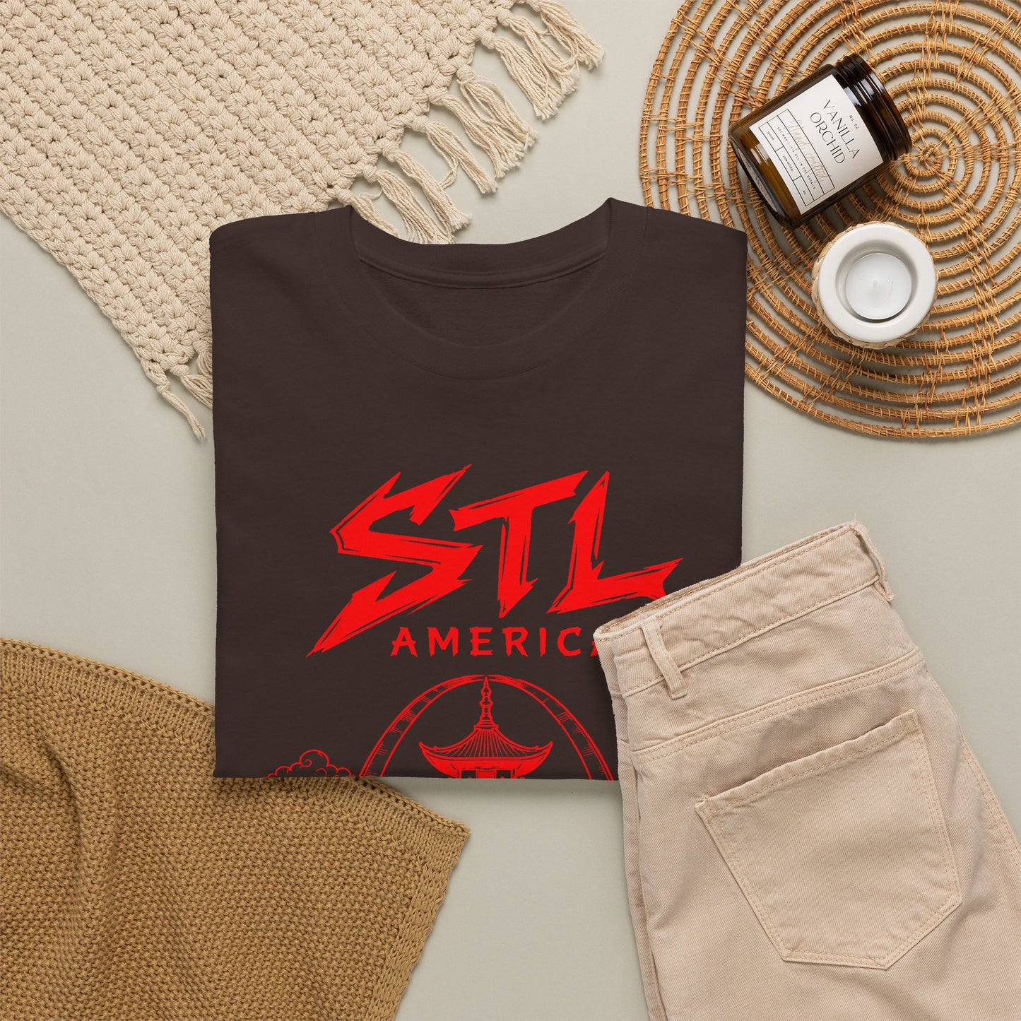 STL Americas Chinese Food T-Shirt — Retro Pagoda Graphic Tee