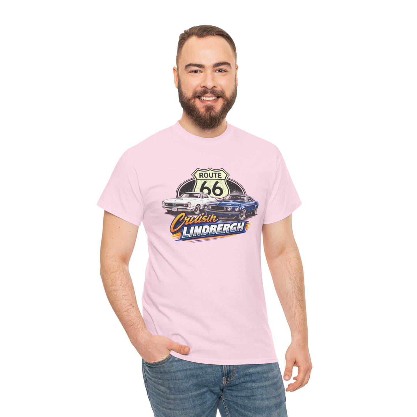 Route 66 Cruiser Tee — Classic Car "Cruising Lindbergh" T-Shirt