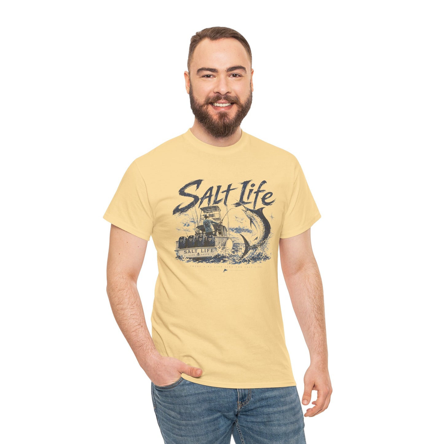 Salt Life Fishing Boat Graphic Tee – Coastal Ocean Lover T‑Shirt