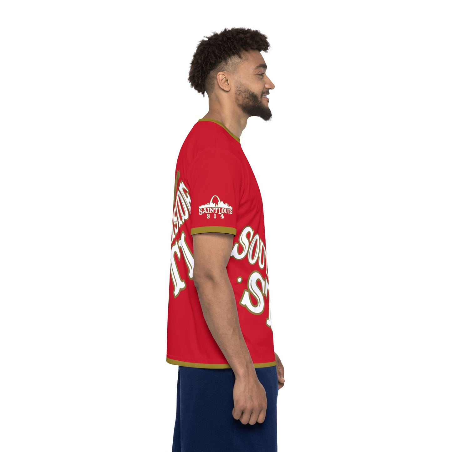 Southside STL All Over Print Sport Jersey (Red)– Gold Skyline Edition