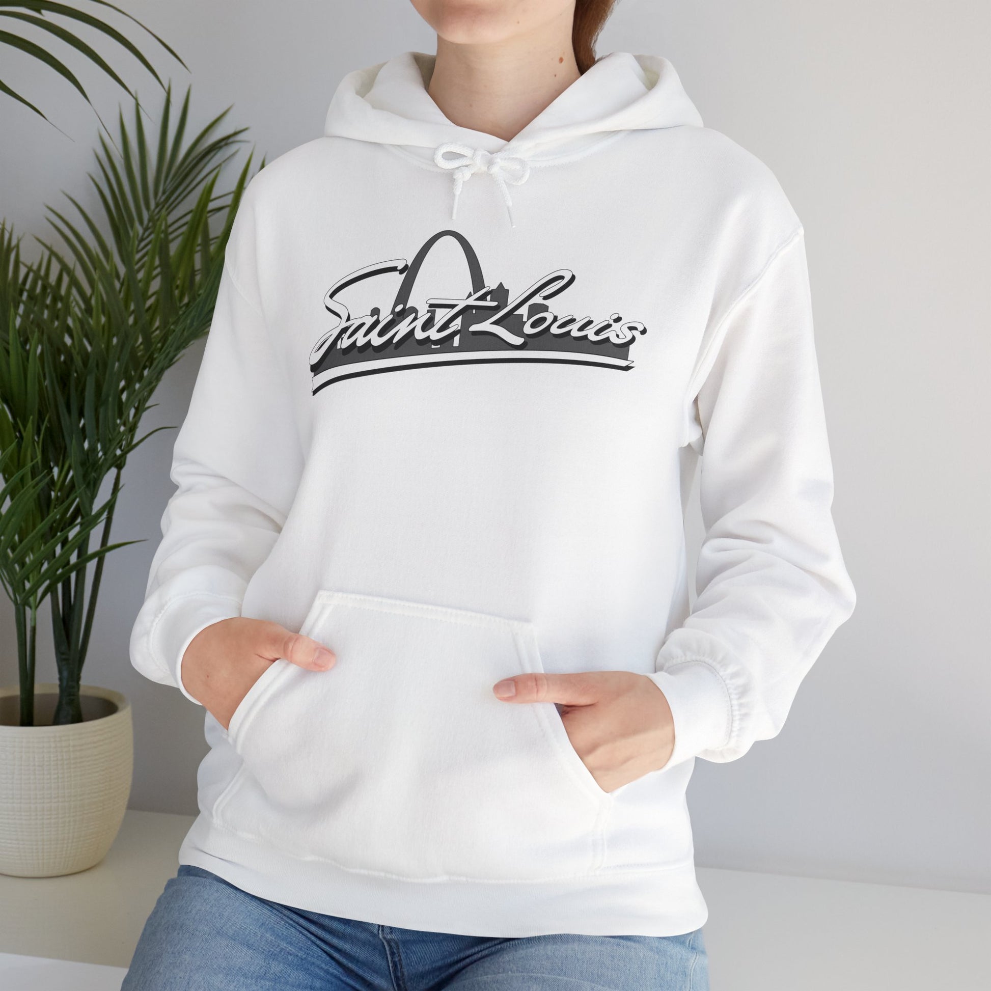 Saint Louis Graphic Hooded Sweatshirt Printify