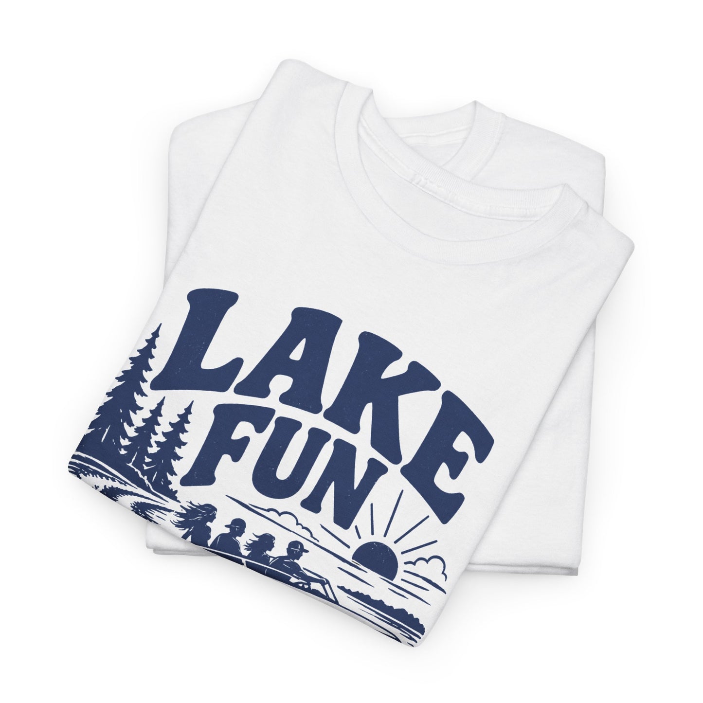 Lake Fun Boat T-Shirt — Vintage Lakeside Summer Tee