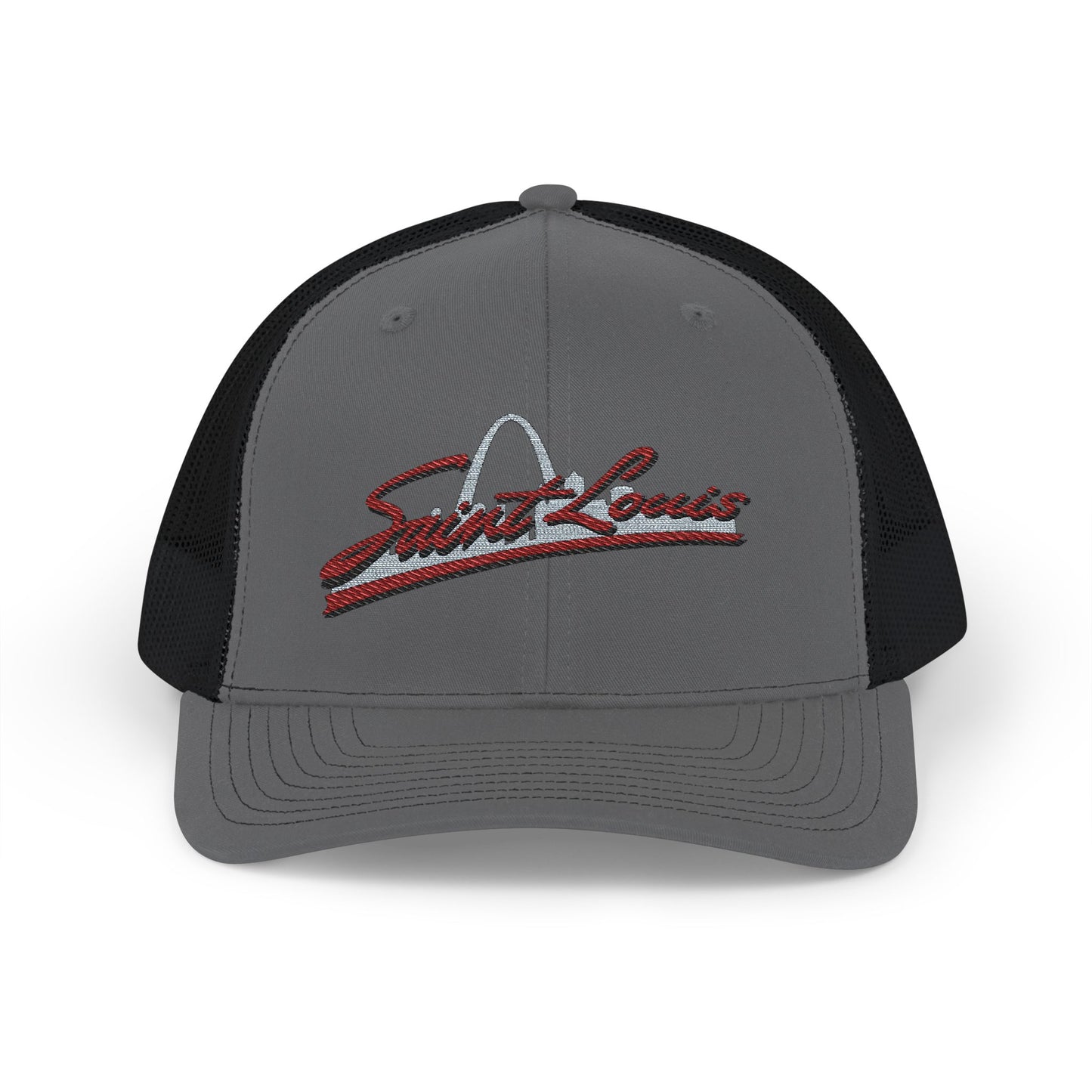 Embroidered Snapback Trucker Cap - Saint Louis Logo Printify