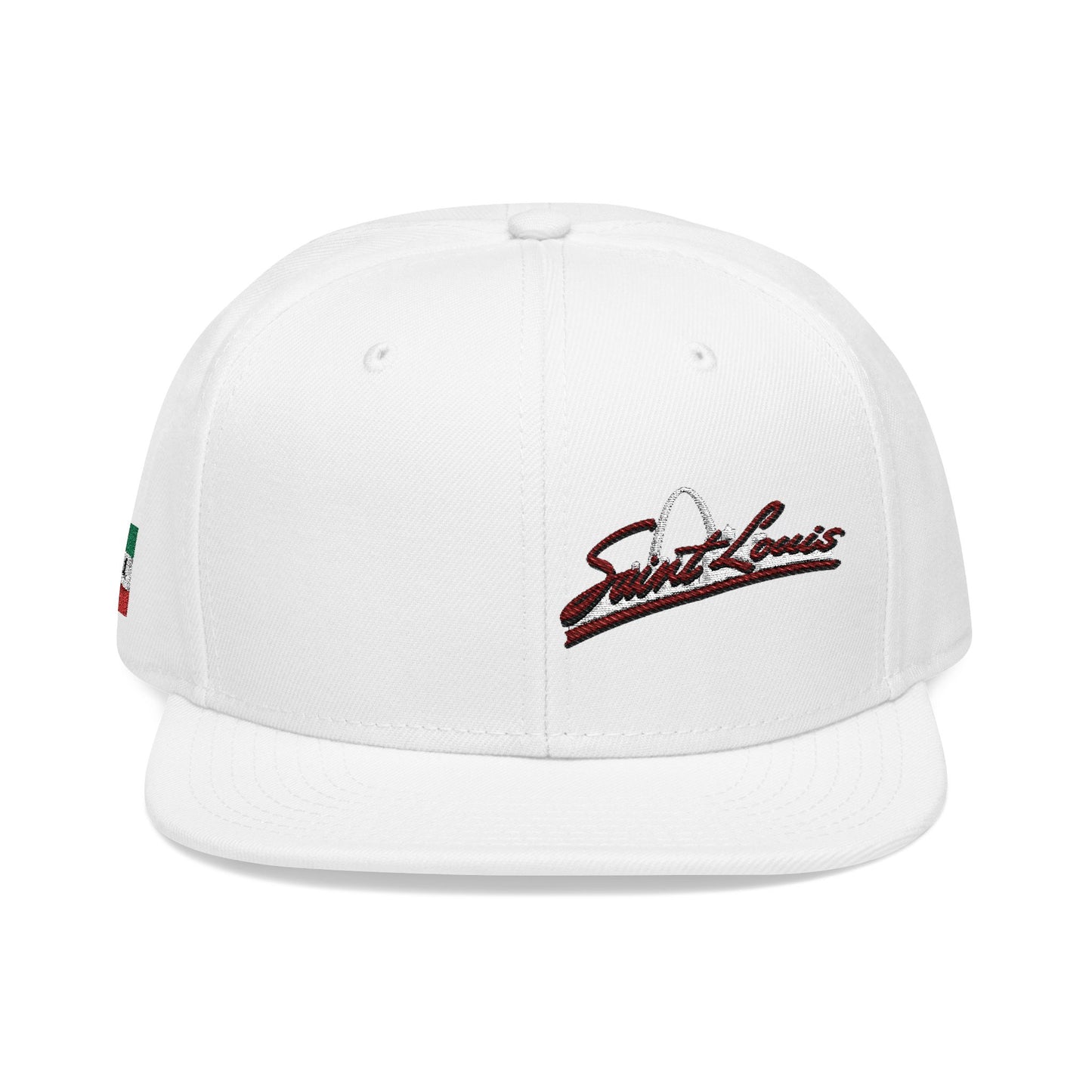 Snapback Hat - Saint Louis Embroidered - The Hill Neighborhood Edition - Red Lettering Printify