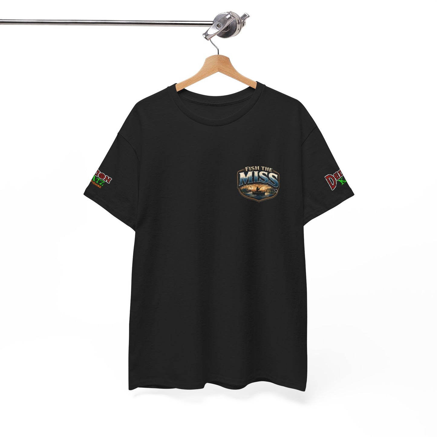 Fishing T‑Shirt - "Fish the Miss" Bass Fishing Graphic Tee (Front & Back Print)