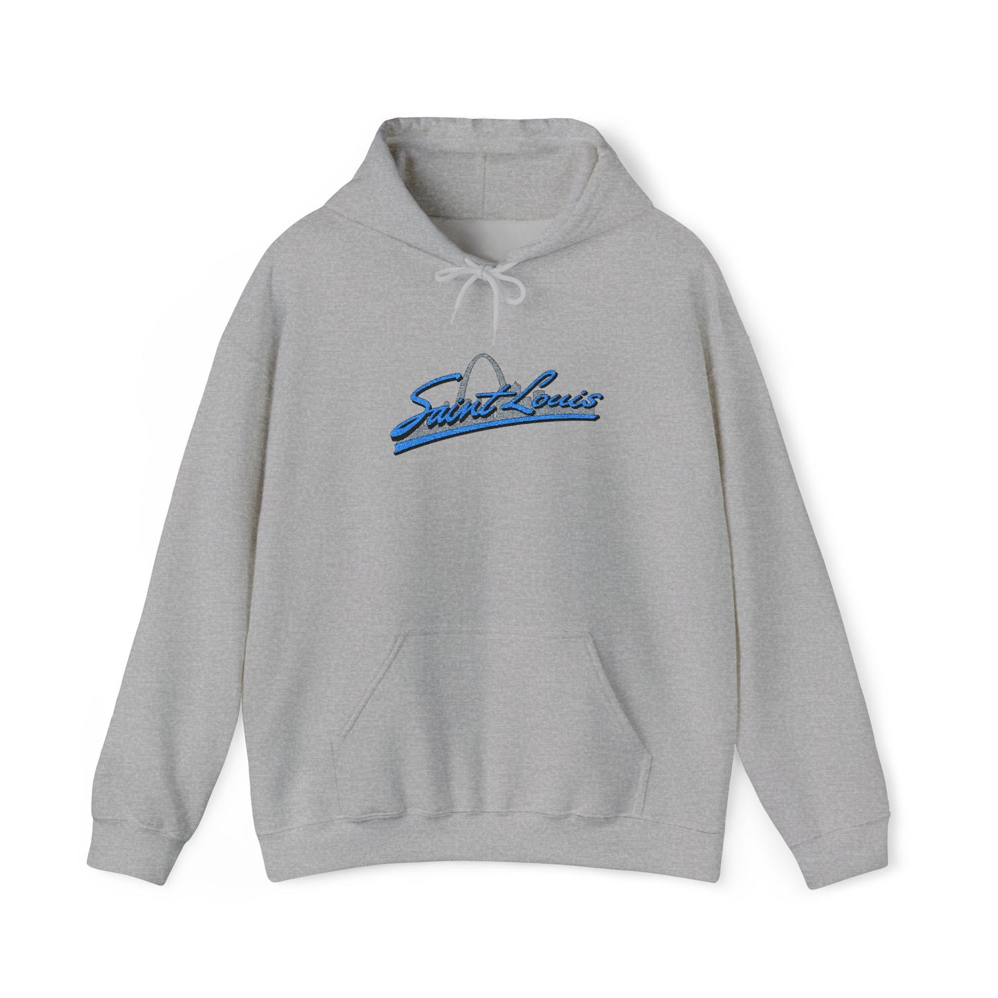 Embroidered Hoodie- Saint Louis Printify