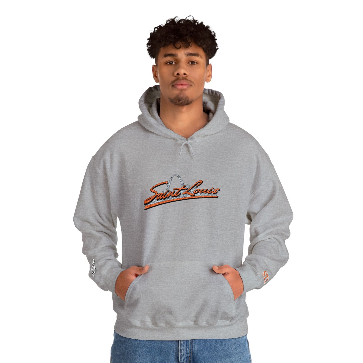 Saint Louis Embroidered Hoodie — Classic City Logo Sweatshirt