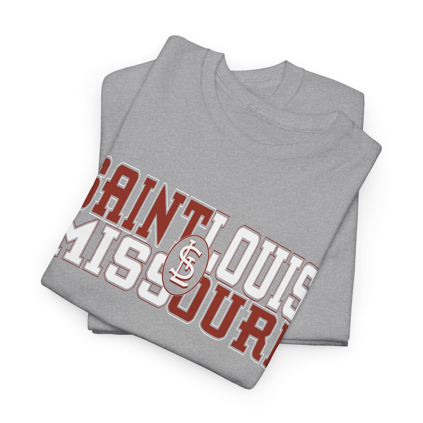 St Louis Missouri Unisex Tee in Red & White