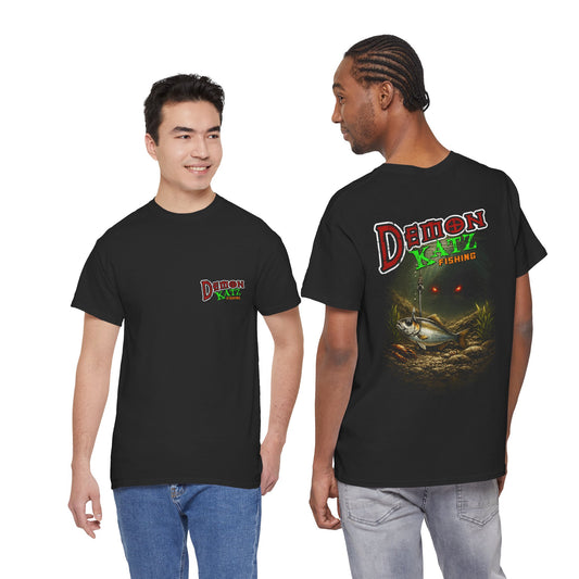 Fishing Tee — "Demon Katz" Graphic Shirt