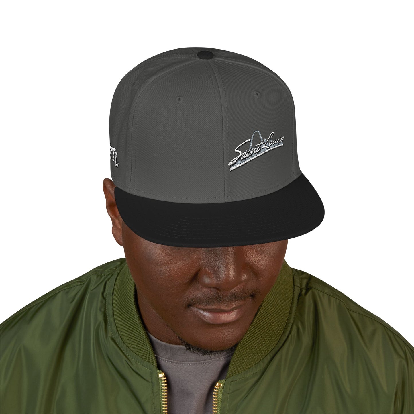 Snapback (Embroidery)-Offset Saint Louis Logo Printify