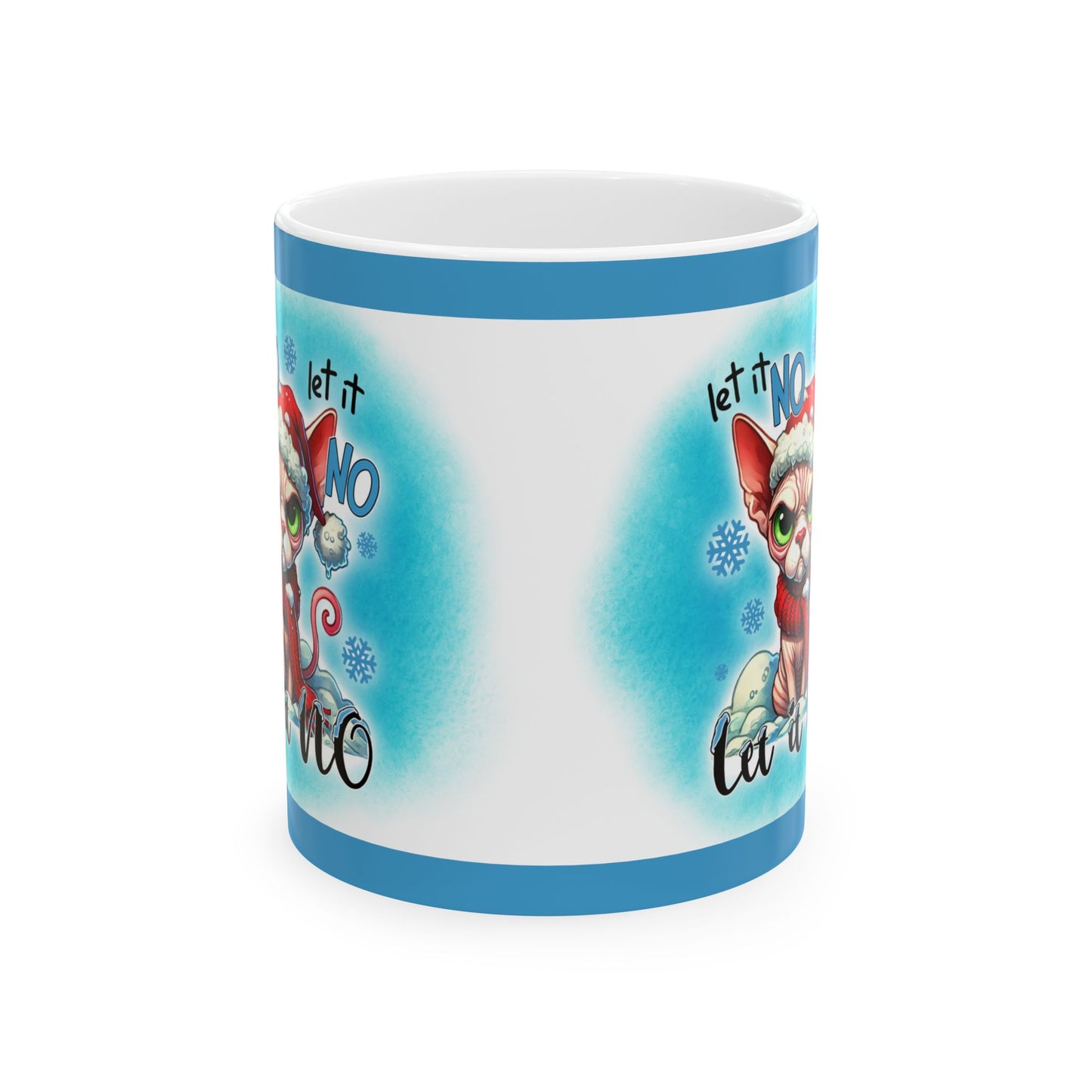 Ceramic Mug - Let it No Funny Cat Christmas Mug